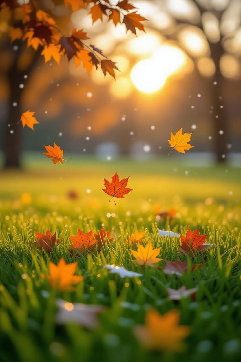 Fall leaves in The Woodlands TX - Thriving Oasis Landscaping